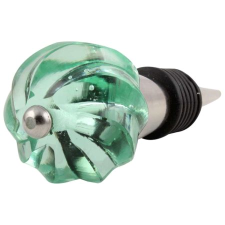 Mint Interior Glass Cut Wine Stopper
